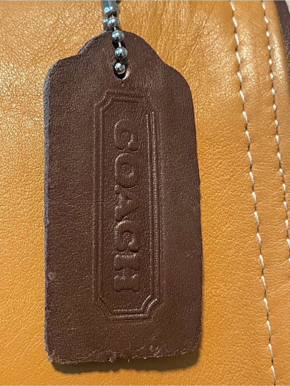 Vintage Coach 9144 Legacy Studio Flap Camel Brown Leather Shoulder Bag Y2K - Picture 11 of 13